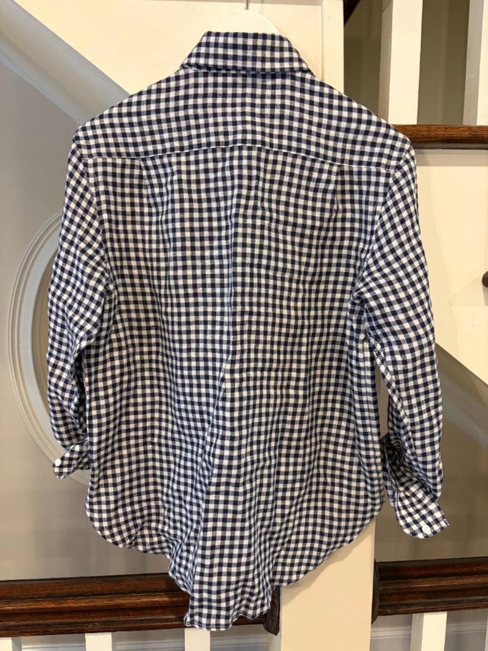 With Nothing Underneath (WNU) The Classic Navy Gingham Button Down Shirt - Picture 4 of 6